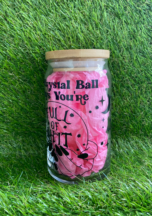 Crystal Ball Glass Can - 473ml
